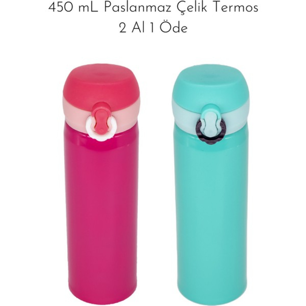 2 Al 1 Öde Kapaklı Çay - Kahve Termosu Paslanmaz Çelik- 450 ml - 0,45 lt - Pembe Oto Boyaları Fiyatı