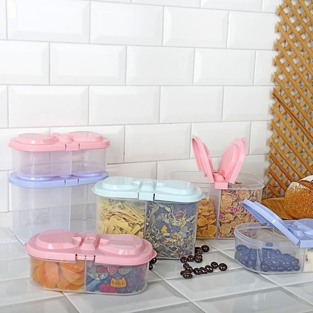 2 Bölmeli Saklama ve Erzak Kabı 1200 ml - 1 Adet Saklama Kapları Fiyatı