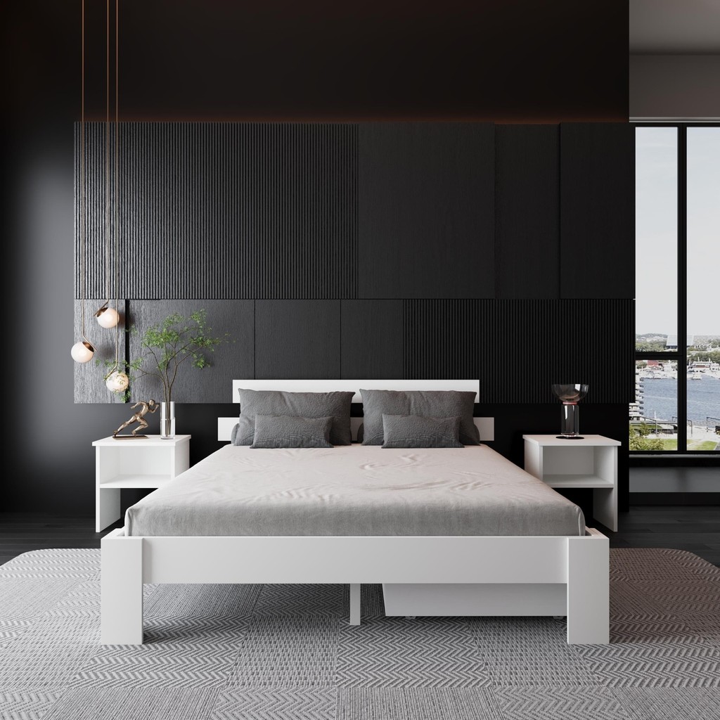 2 Çekmeceli Lotus Mdf Karyola | Çift Kişilik Yatak Uyumlu, Kolay Kurulum - Beyaz - 150 x 200 cm SSD / Solid State Drive Fiyatı