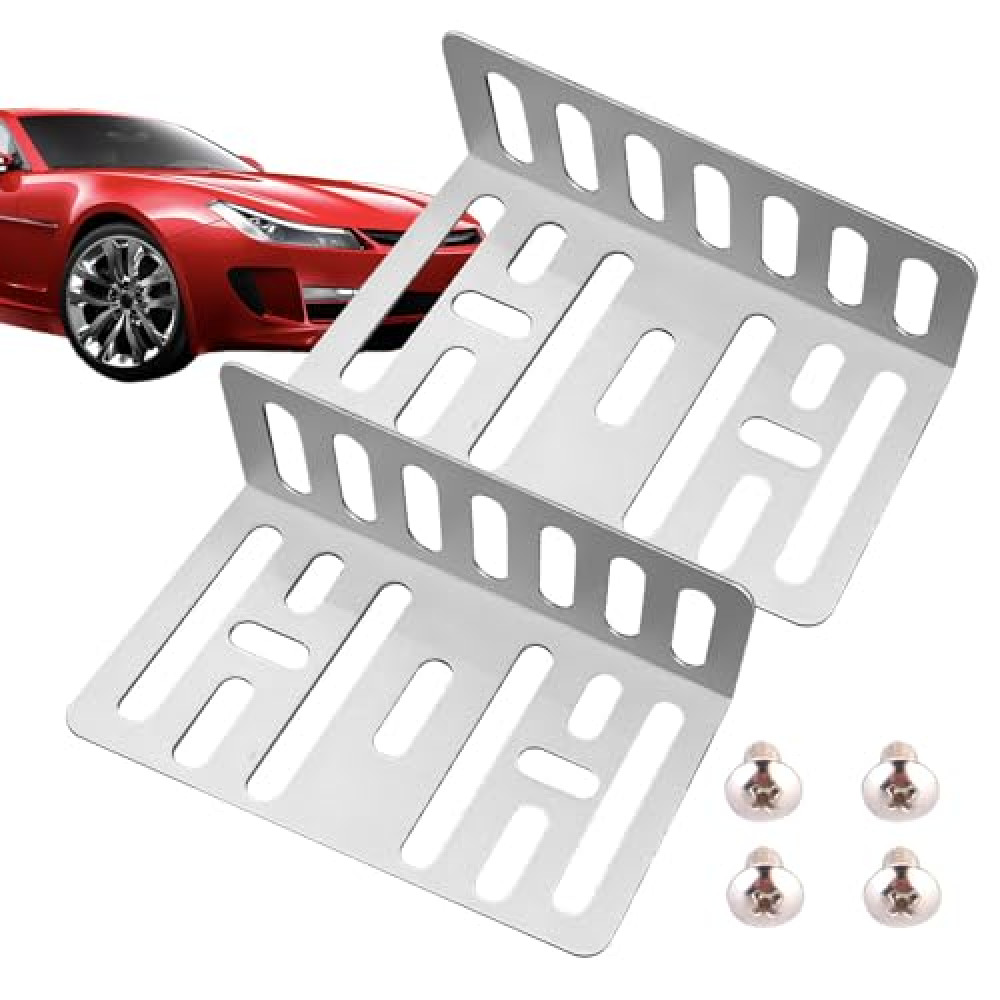 2 DIN Installation Dash Kit, Metal Car Stereo Radio Installation Kit, Universal Double DIN Dash Mount Frame Accessories, 2 Brackets＆4 Screws, 3.15 x 1.88 x 0.94 in