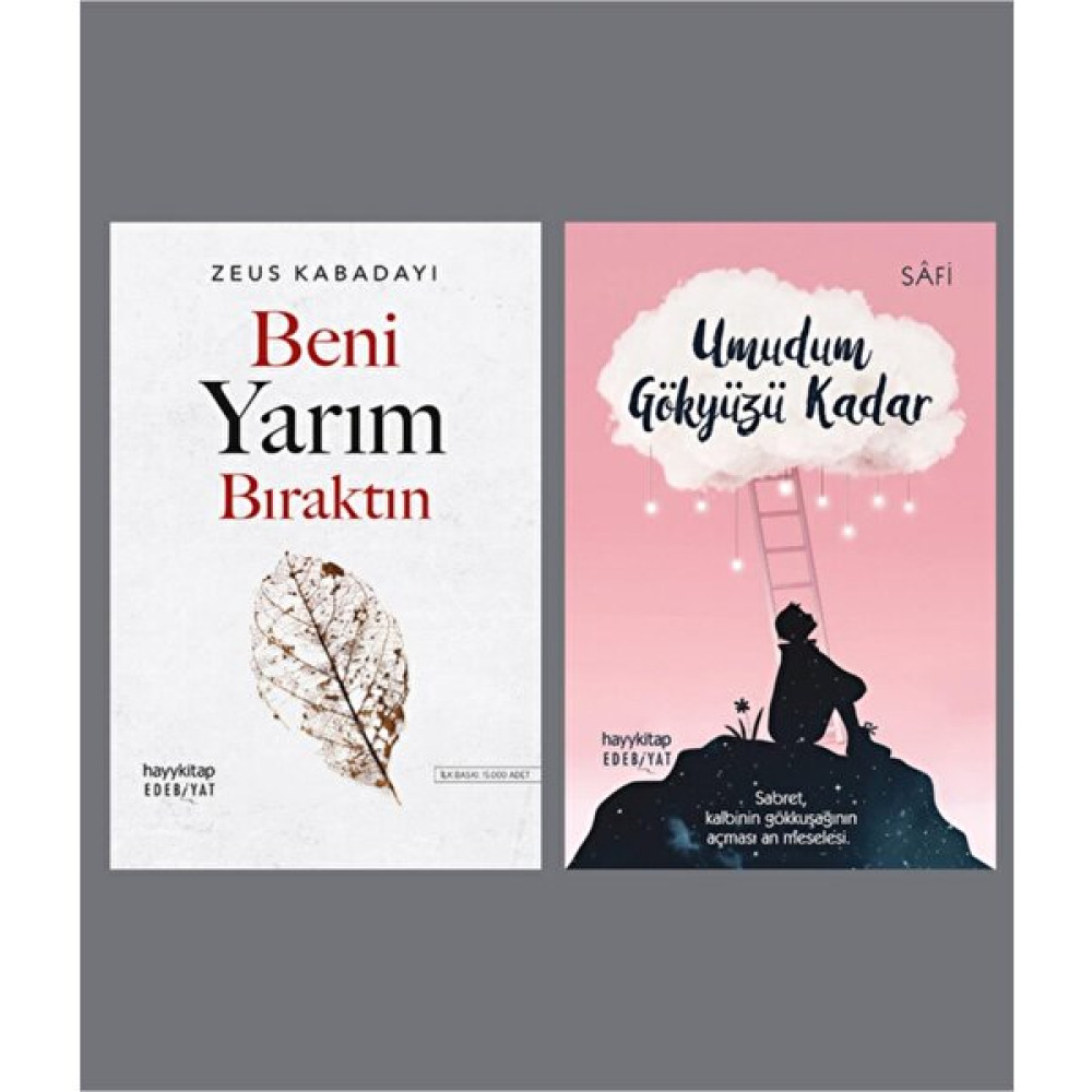 2 Kitap - Beni Yarım Bıraktın - Zeus Kabadayı - Umudum Gökyüzü Kadar - Safi Deneme - İnceleme Fiyatı