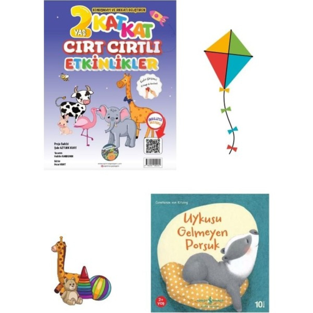 2 Kitap Set - 2 Yaş Cırt Cırtlı Etkinlikler ve Iş Kültür Uykusu Gelmeyen Porsuk Okul Öncesi Eğitici & Öğretici Kitaplar Fiyatı