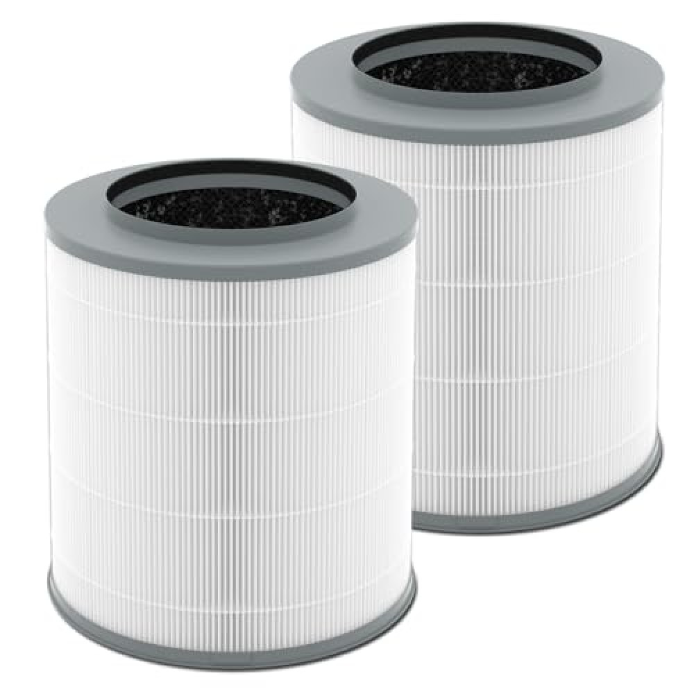 2 Pack 12030 Replacement Filter, 1000 Sq. Ft. Capacity, Compatible with Clorox Medium Room 11030 & 11031 Air Cleaner, Part #12030, 3-stage Filtration, H13 True HEPA, Activated Carbon Filter Air Conditioner Spare Parts Fiyatı