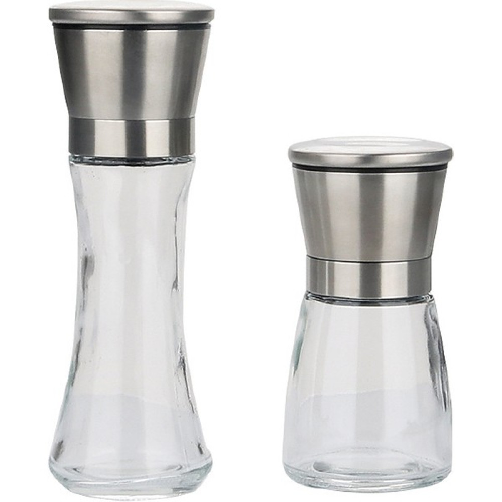 2 Paslanmaz Çelik Biber Değirmeni Cam Biber Tozu Biber Kahve Değirmeni Manuel Cam Değirmeni (Yurt Dışından) - Gümüş - 100 ml Baharat Setleri & Baharatlıklar Fiyatı