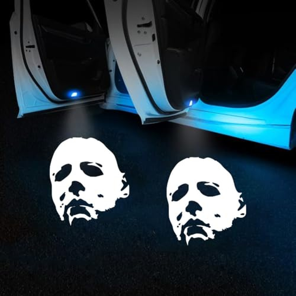2 Pcs Car Door Light Logo Ghost Shadow Lights Welcome Lamp Compatible with Horror Movie Characters