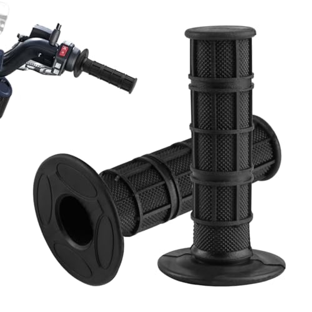 2 Pcs Motorcycle Grips, Motorcycle Handlebar Grips, Universal 7/8'' ATV Grips, 7/8 Inch(22mm) Soft Rubber Motorcycle Hand Grips for ATV Polaris Thumb Throttle Motocross Dirt Bike Grips Accessories