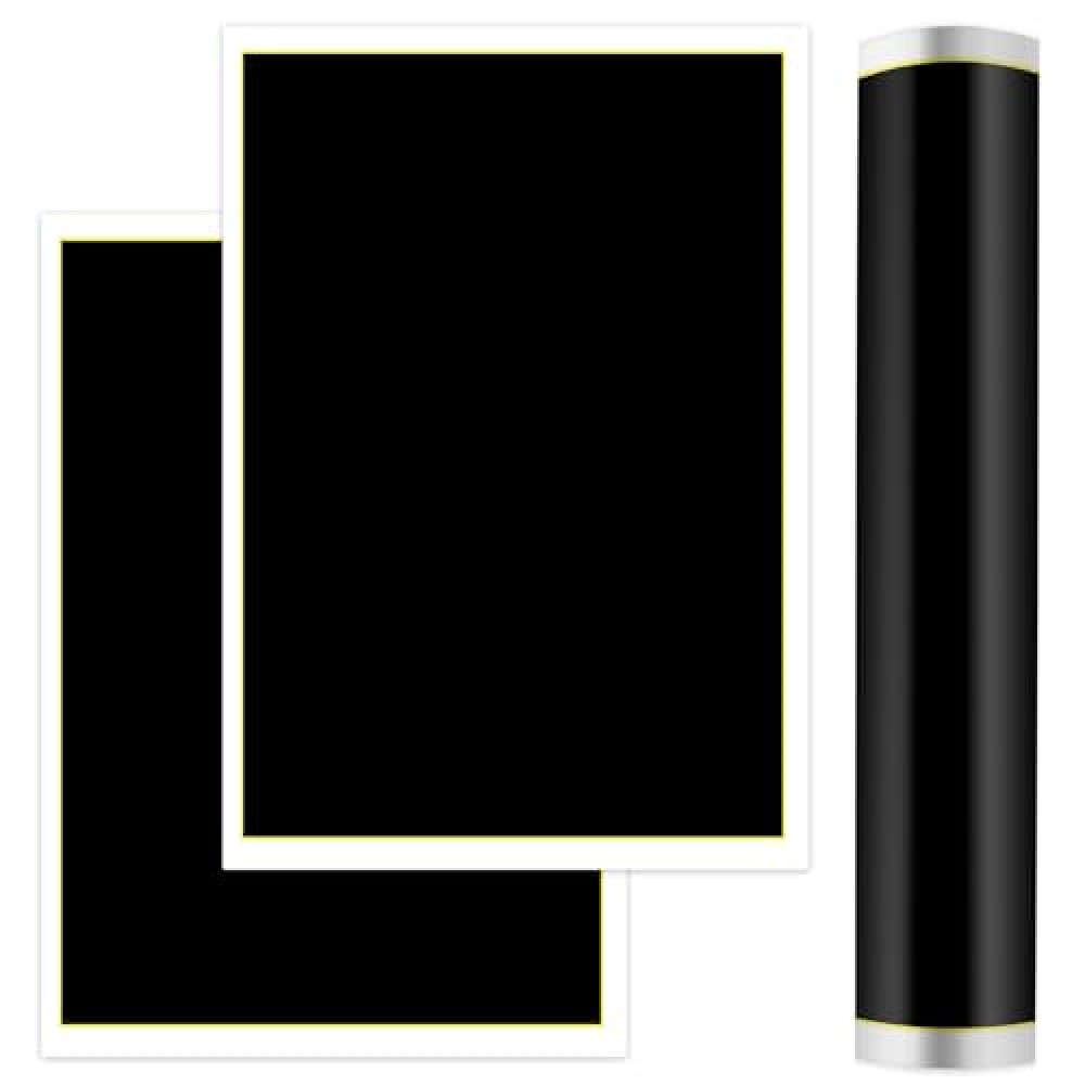 2 Pieces Laser Engraving Marking Paper 15.3x10.6 Inch Laser Engraving Paper for Ceramics Glass Metal Laser Cutting and Engraving for DIY Crafts (Black)