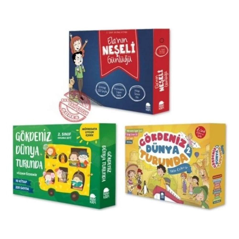 2. Sınıf Hikaye Okuma Seti 3 Set 30 Kitap Mavi Kirpi Gökdeniz Dünya Turunda Elanın Neşeli Günlüğü - Komisyon Çocuk Masal Fiyatı