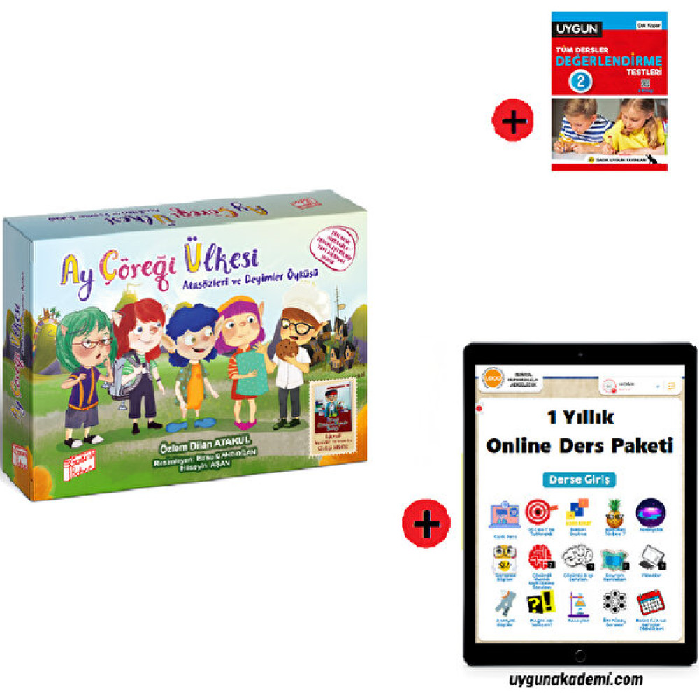 2. Sınıf Hikaye Seti Gizemli Bahçe Yayınları Ay Çöreği Ülkesi + Sadık Uygun Yayınları 2. Sınıf Tüm Dersler Test Kitabı + 1 Yıllık Online Ders Paketi Çocuk Masal Fiyatı