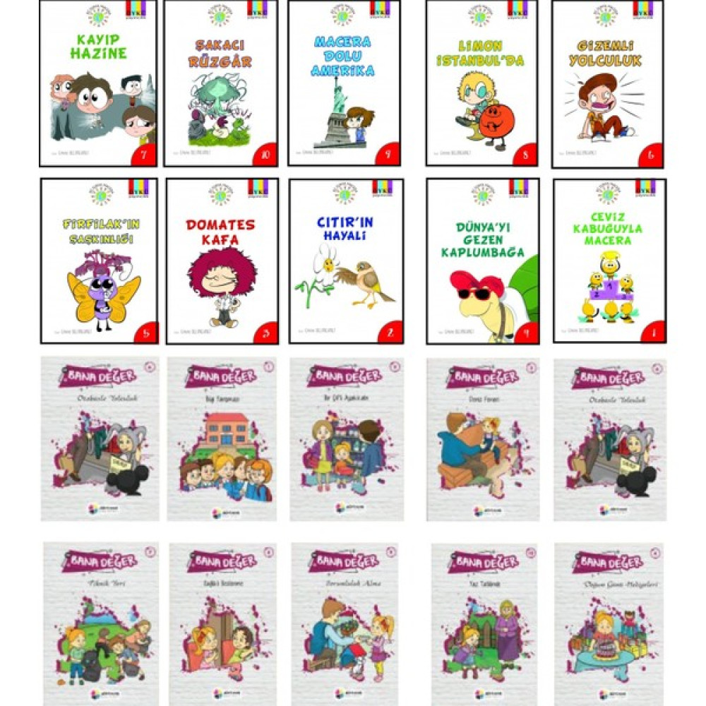 2. Sınıf Okumayı Sevdiren Hikaye Seti 20 Kitap (Bana Değer + Bi Dünya Macera) Çocuk Öykü Fiyatı