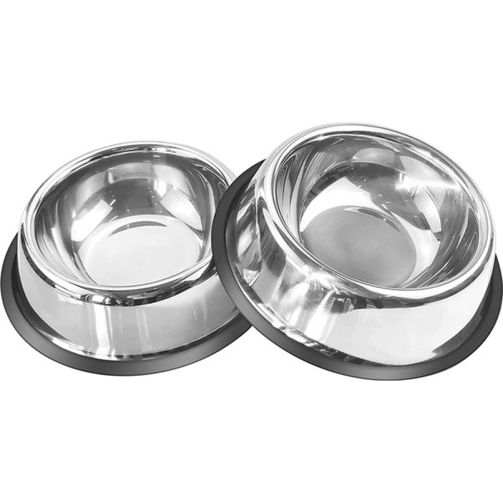 2 Tane Paslanmaz Çelik Metal Evcil Hayvan Kedi-Köpek Mama Kabı ve Su Kabı Mama Kasesi Alt Taban 18CM Evcil Hayvan Ürünleri Fiyatı