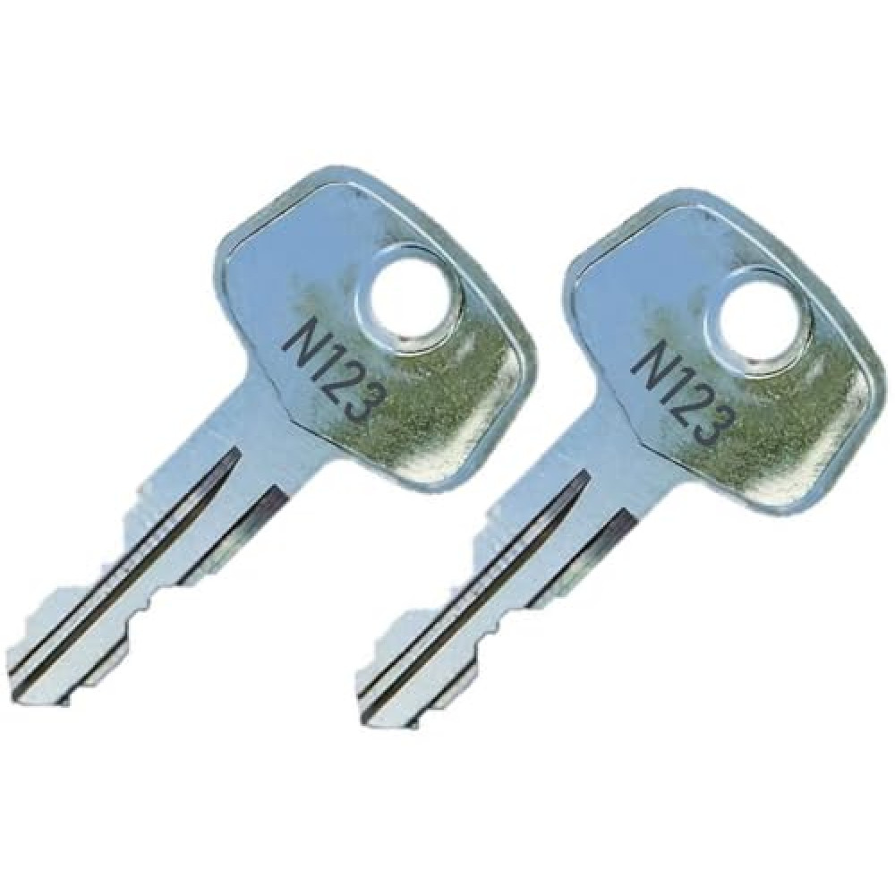 2 Thule N123 Replacement Keys - Roof Racks, Rails, Cargo Box, Carriers, Crossbars, Haulers, Bags (Codes N001-N250 or N001R-N250R) Better Than OEM!