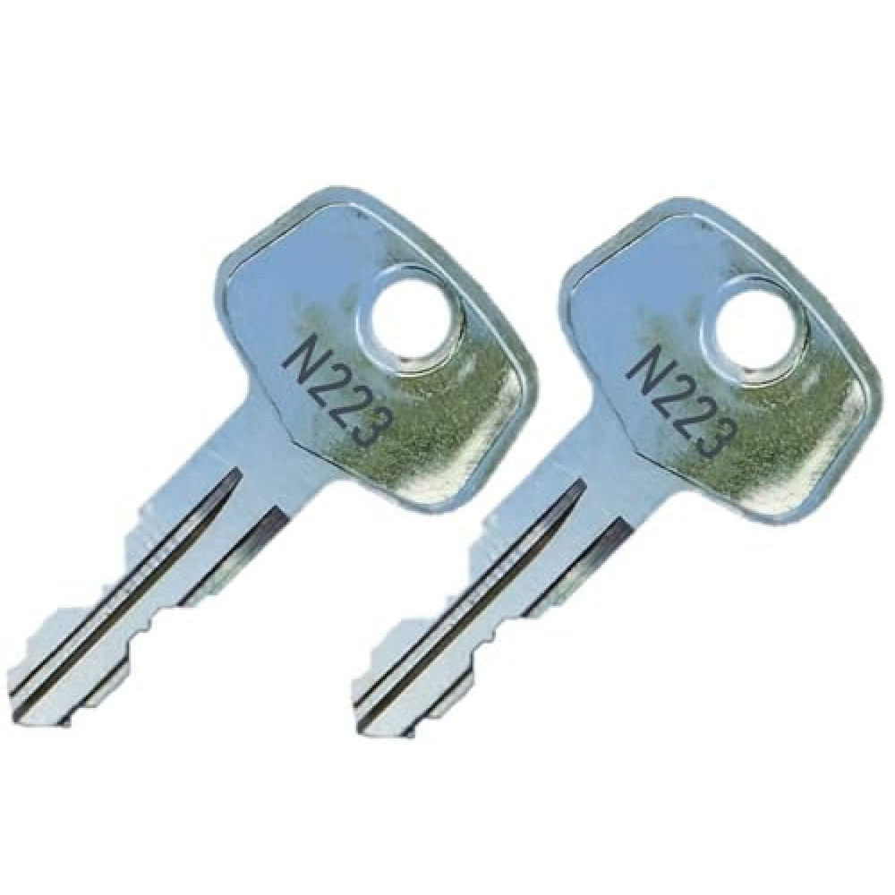 2 Thule N223 Replacement Keys - Roof Racks, Rails, Cargo Box, Carriers, Crossbars, Haulers, Bags (Codes N001-N250 or N001R-N250R) Better Than OEM!