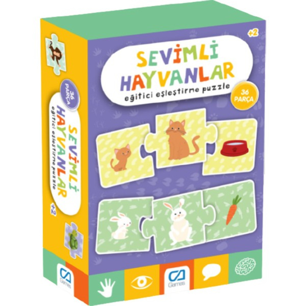 +2 Yaş Sevimli Hayvanlar 36 Parça Puzzle (Ca Games) Eğitici Oyuncak Fiyatı
