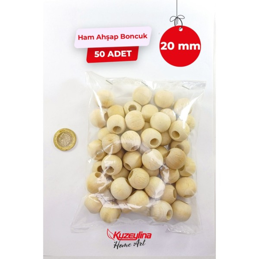 20 mm Ahşap Ham Boncuk - 50 Adet Oyun & Hobi Fiyatı