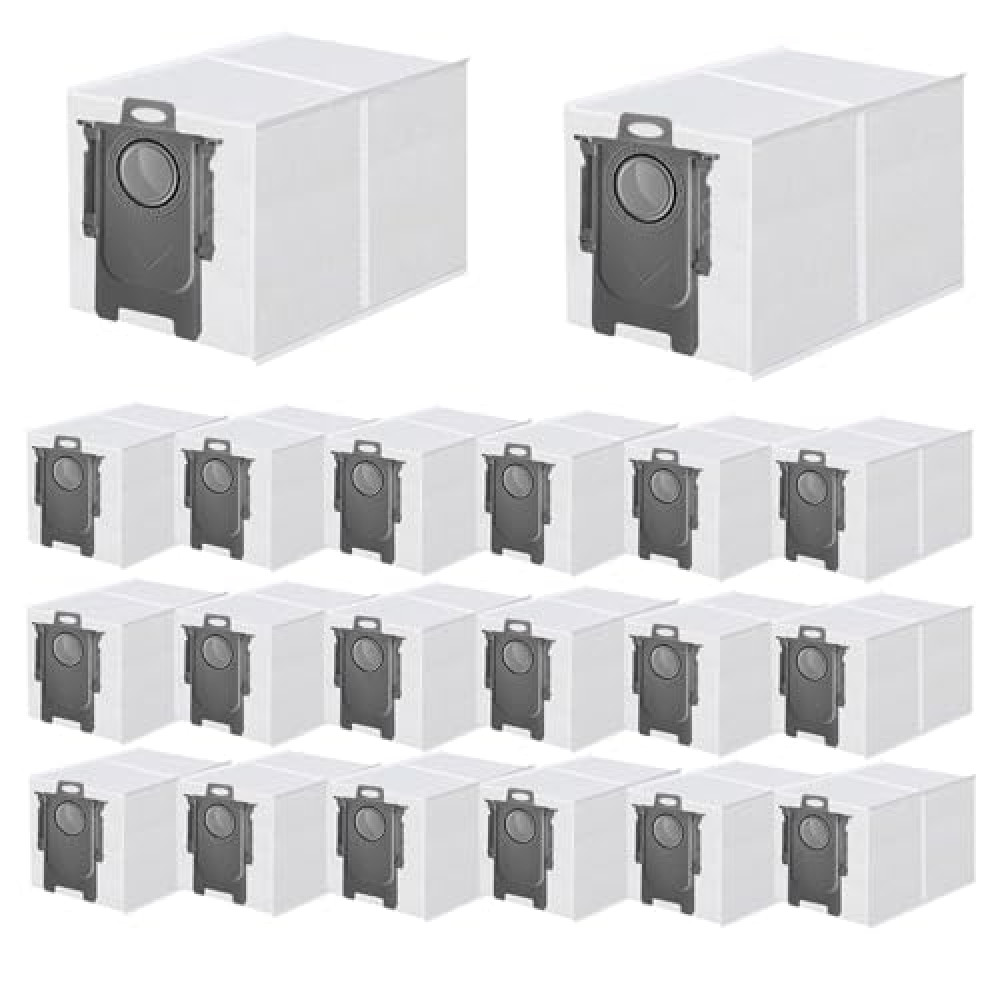 20 Pack Dust Bag Replacement for Roborock Saros 10/ 10R/Q Revo/Qrevo S/Qrevo Pro/Qrevo MaxV/Qrevo Master/Qrevo Plus/S8 Max Ultra/S8 MaxV Ultra/Qrevo Slim Vacuum Cleaner, 3.0L Large Capacity