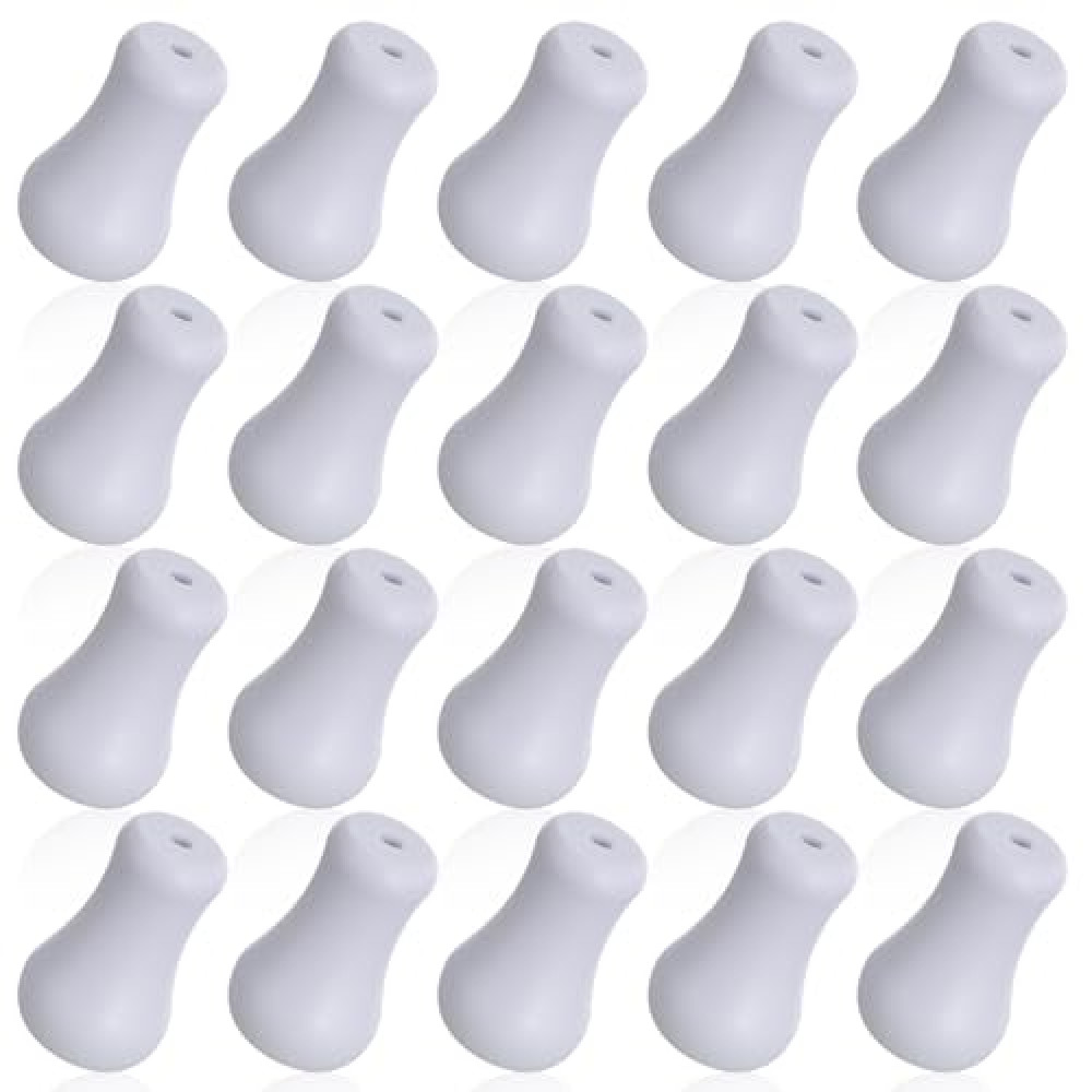 20 Pack Window Blind Drops Pull End Window Blind Pull Cord Knobs White Plastic Cord Tassel Curtain Crafts Drawstring Tassels Plastic Cord Pull Knobs for Blinds or Shades