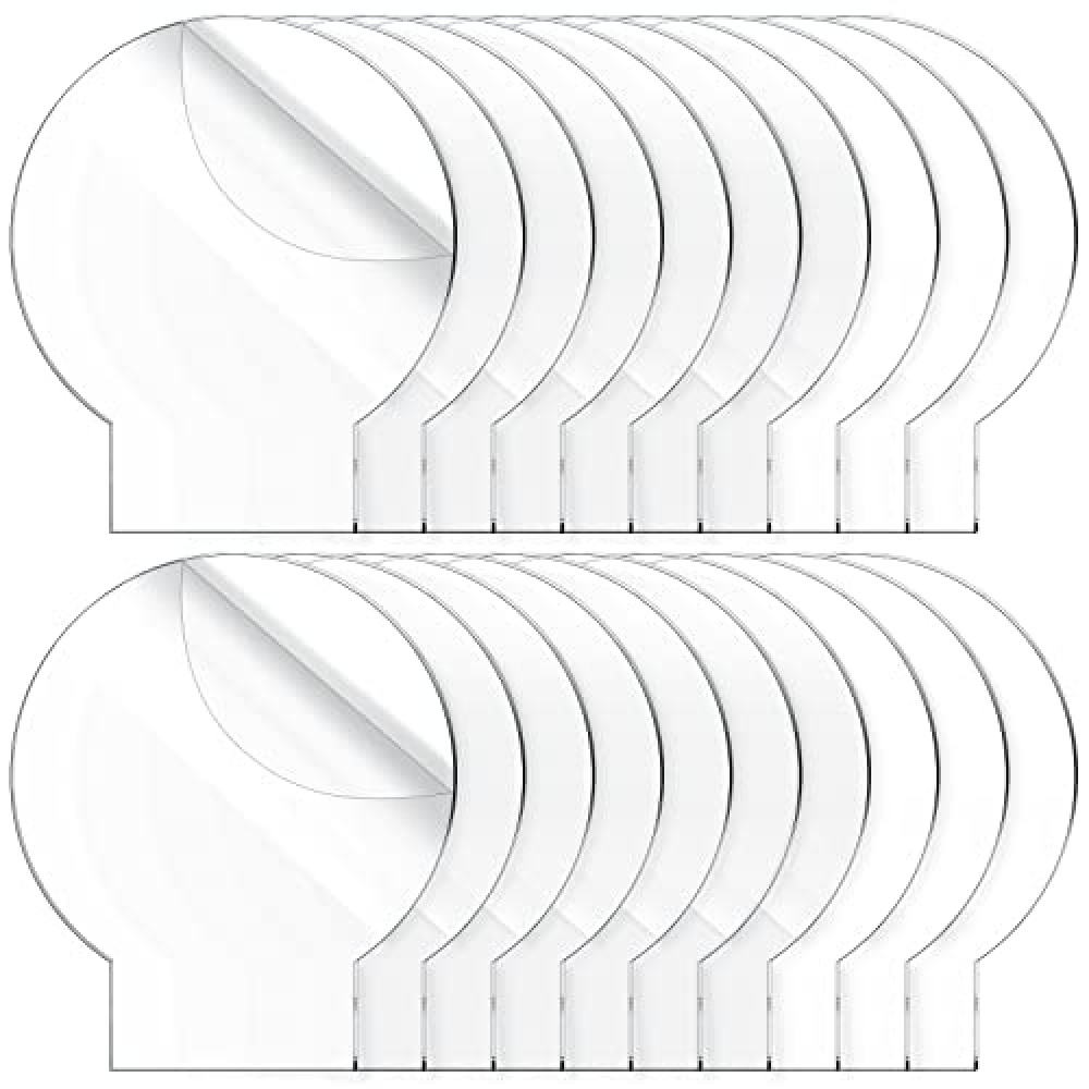 20 Pcs 2 mm Acrylic Blanks for Light Base Plastic Cast Clear Acrylic Sheet Square and Round Plastic Panel Sign Blank with Double Sided Protective for LED DIY Craft(Round)