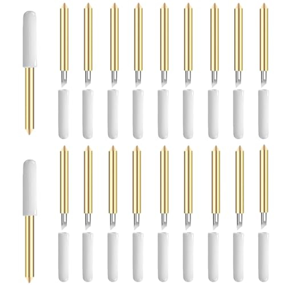 20 Pcs Premium Fine Point Blade Compatible with Cricut Maker 3/4/Maker/Explore 3/4/Explore Air 2/Air/One/Venture,Blade for Slicing Cuts Glitter Vinyl,Cardstock,Faux,Adhesive Foil,Vellum and Etc