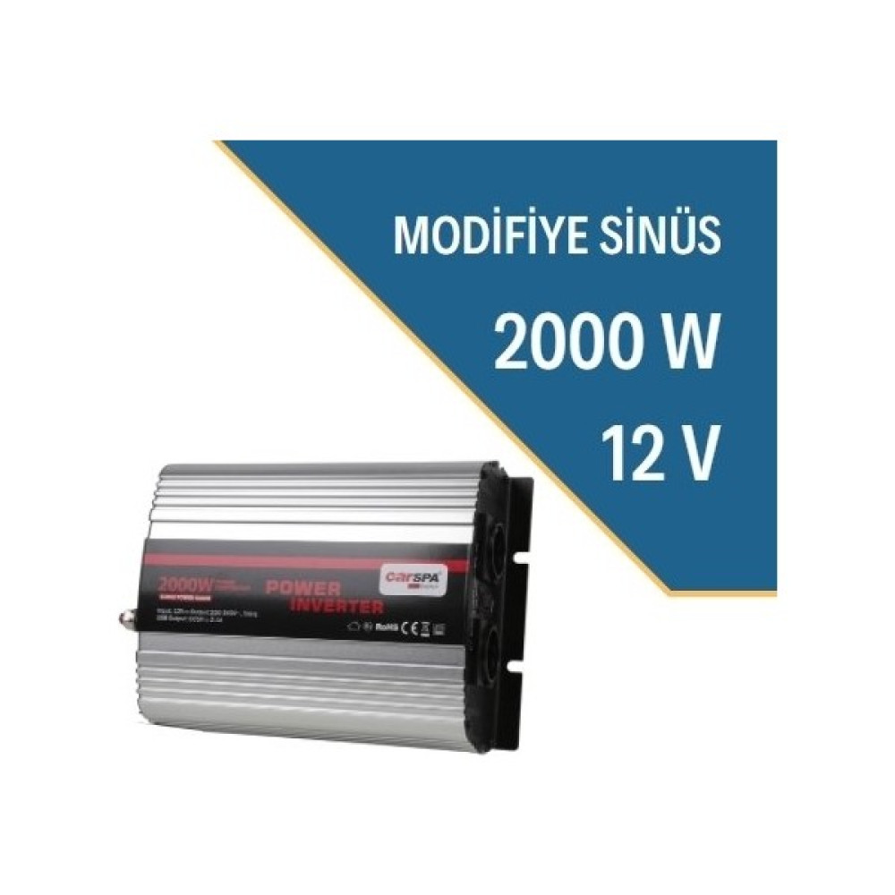 2000W-12V Modifiye Sınüs Inverter - Renkli Oto Boyaları Fiyatı