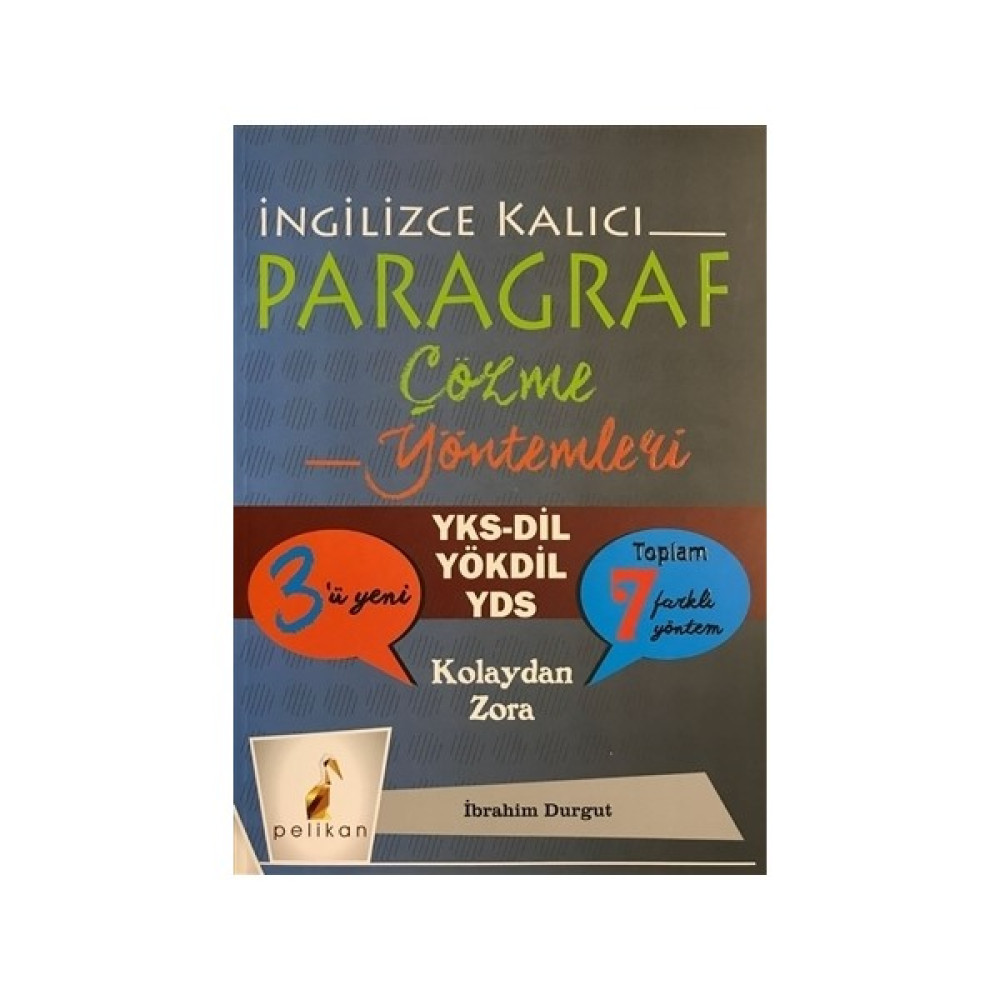 2018 YKS-DİL YÖKDİL YDS İngilizce Kalıcı Paragraf Çözme Yöntemleri YDS Fiyatı
