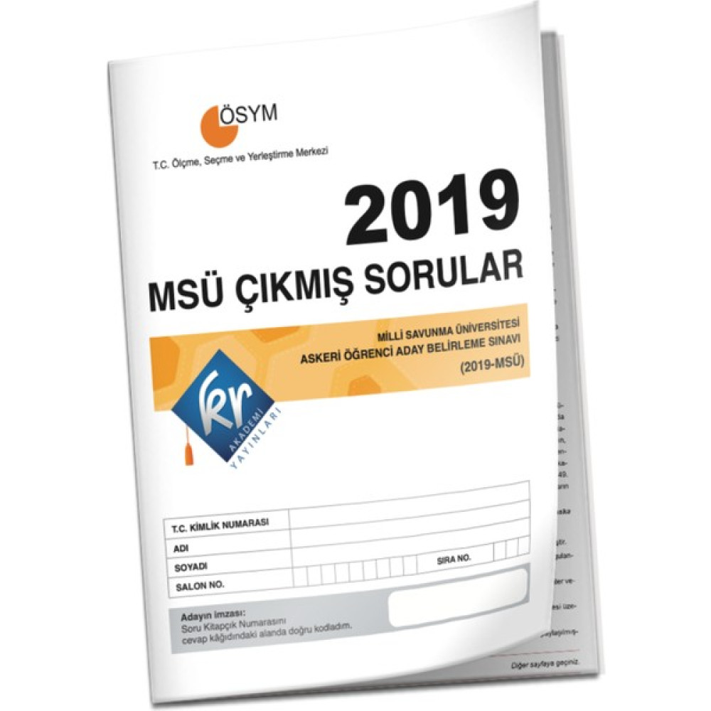 2019 Msü Çıkmış Sorular Tıpkı Basım Kitapçığı Kr Akademi Yayınları Temel Yeterlilik Testi (TYT) Fiyatı