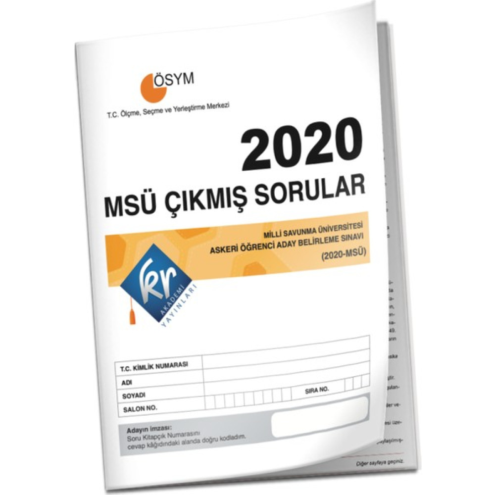 2020 Msü Çıkmış Sorular Tıpkı Basım Kitapçığı Kr Akademi Yayınları Temel Yeterlilik Testi (TYT) Fiyatı