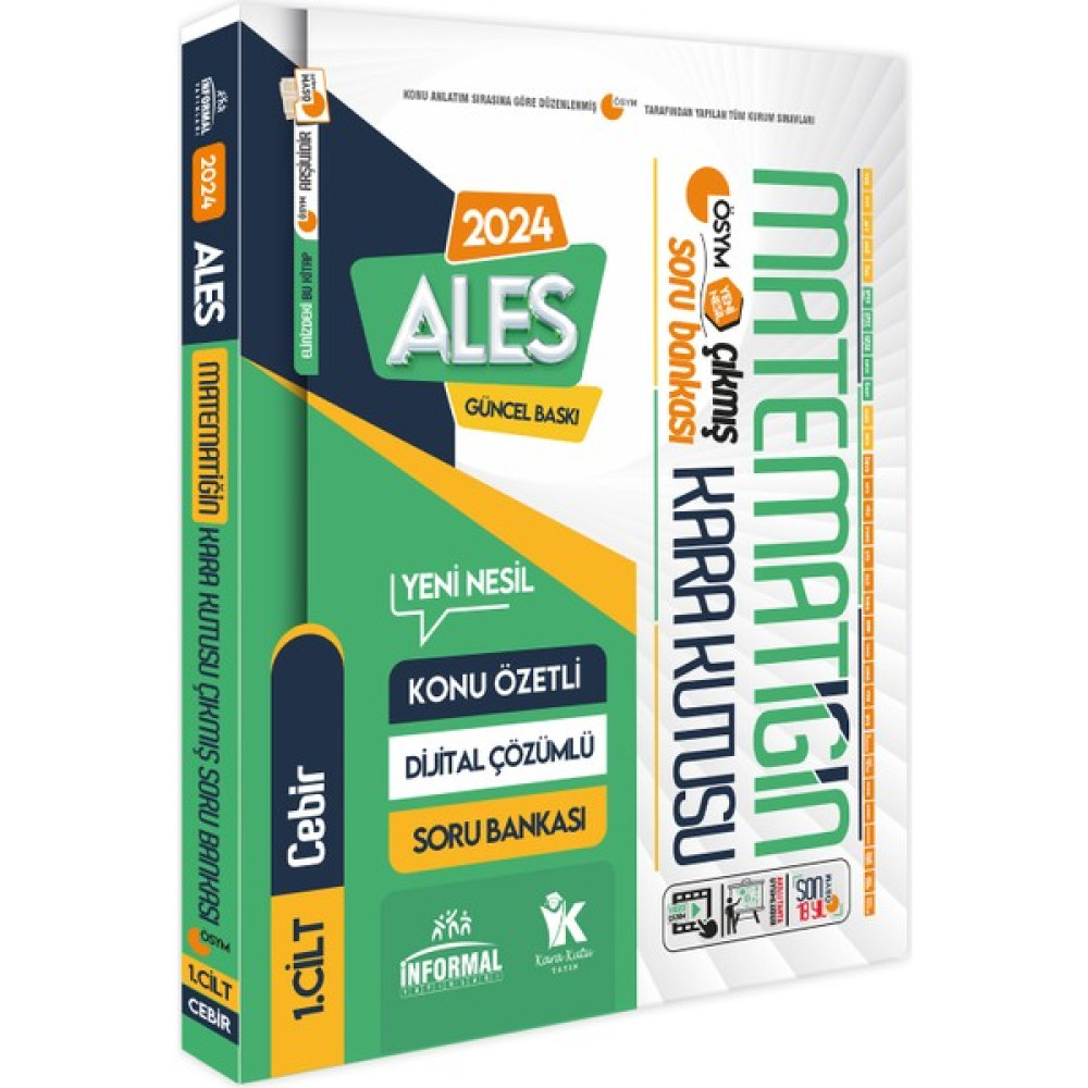 2024 Ales Matematiğin Kara Kutusu 1.cilt Konu Özetli Dijital Çözümlü Ösym Çıkmış Soru Havuzu Bankası ALES Fiyatı
