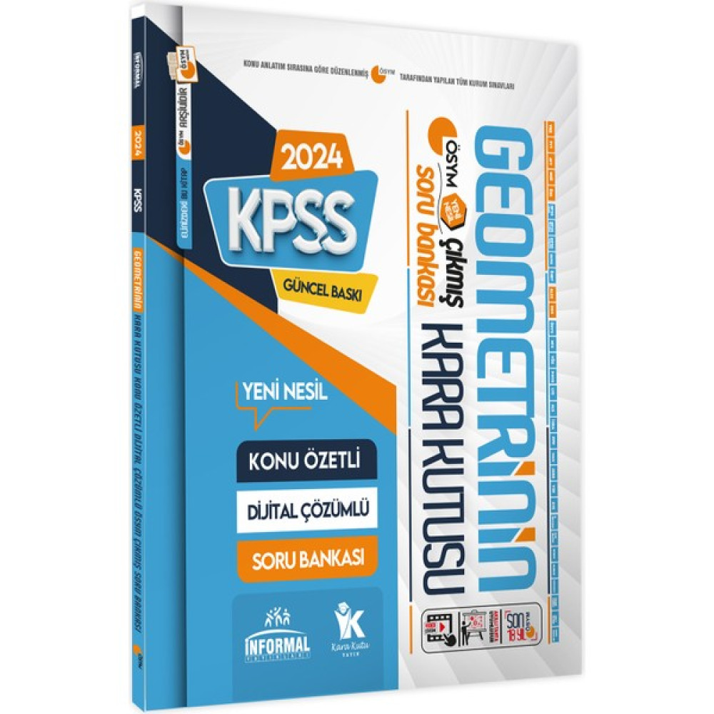 2024 Kpss Geometrinin Kara Kutusu Konu Özetli Dijital Çözümlü Ösym Çıkmış Soru Havuzu Bankası KPSS Fiyatı