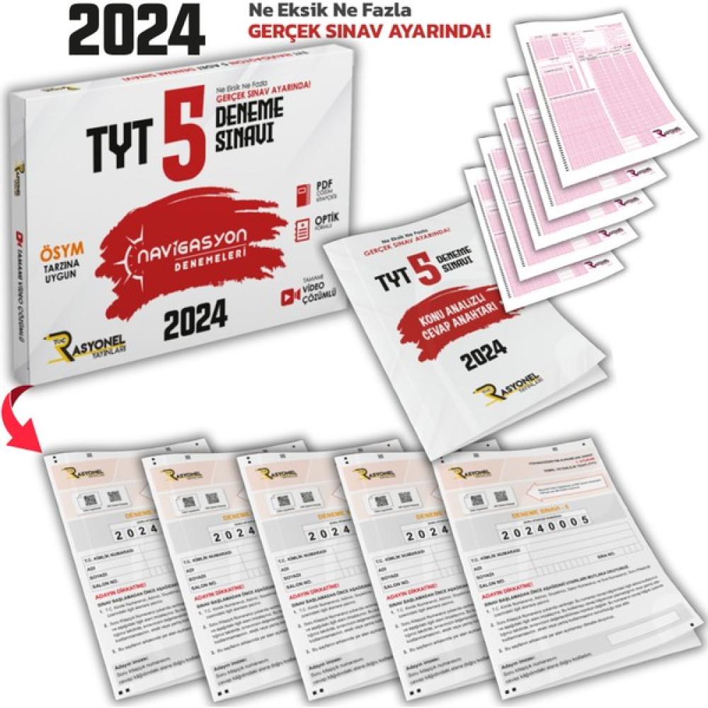2024 Tyt Tüm Dersler Navigasyon 5'li Genel Deneme Seti (Ösym Ayarında) Temel Yeterlilik Testi (TYT) Fiyatı