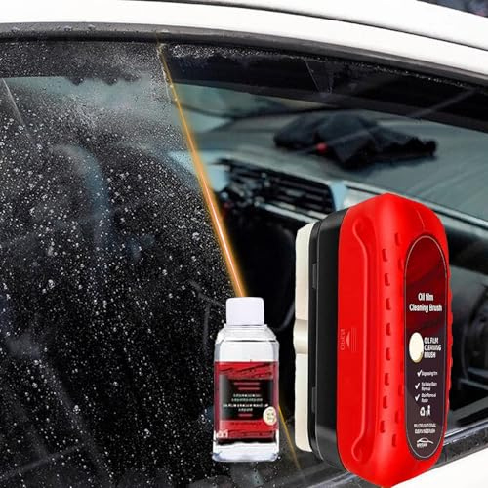 2025 Automotive Oil Film Cleaning Brush for Car Windows, Glass Cleaning Board, Uickly Remove Car Windshield Oil Film, Improve Clarity