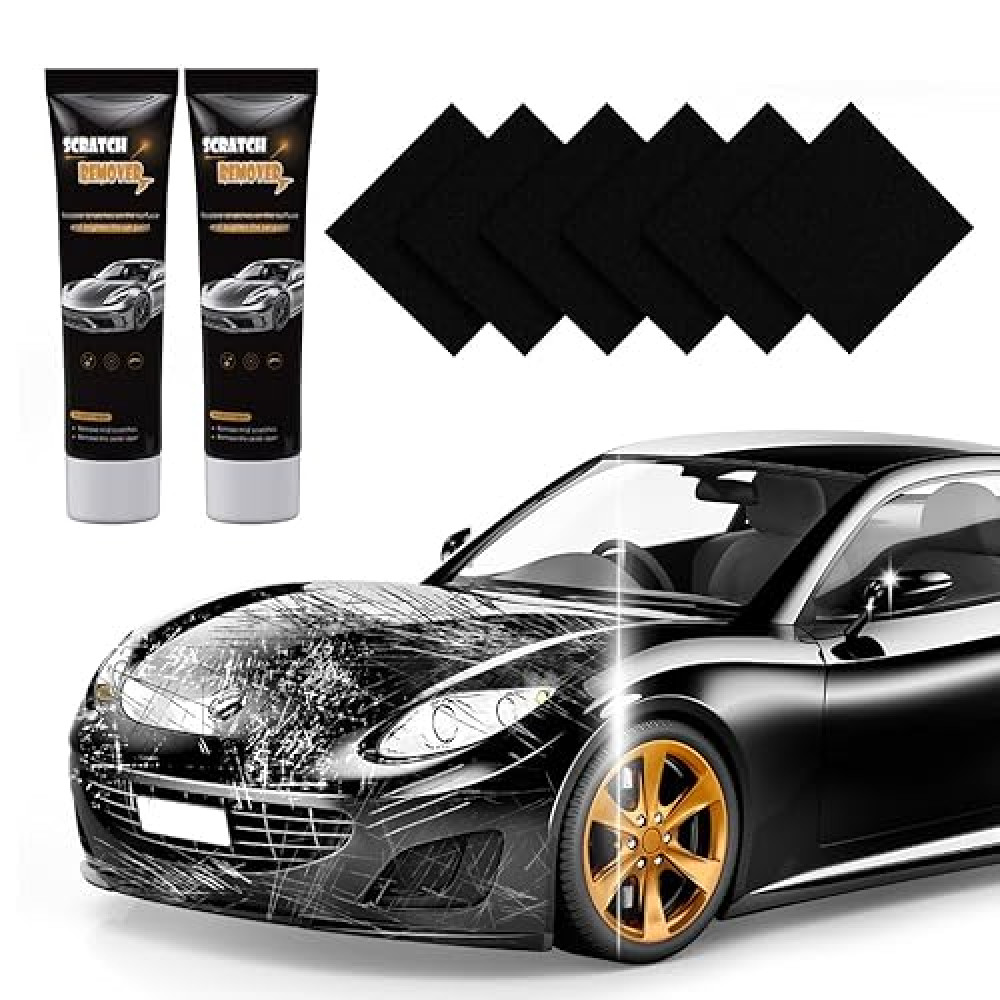 2025 Upgrade Nano Sparkle Cloth Car Scratch Remover, New Car Scratch Repair Paste, Magic Nano Cleaning Cloth Scratch Remover for Deep Scratch Repair-drakblack