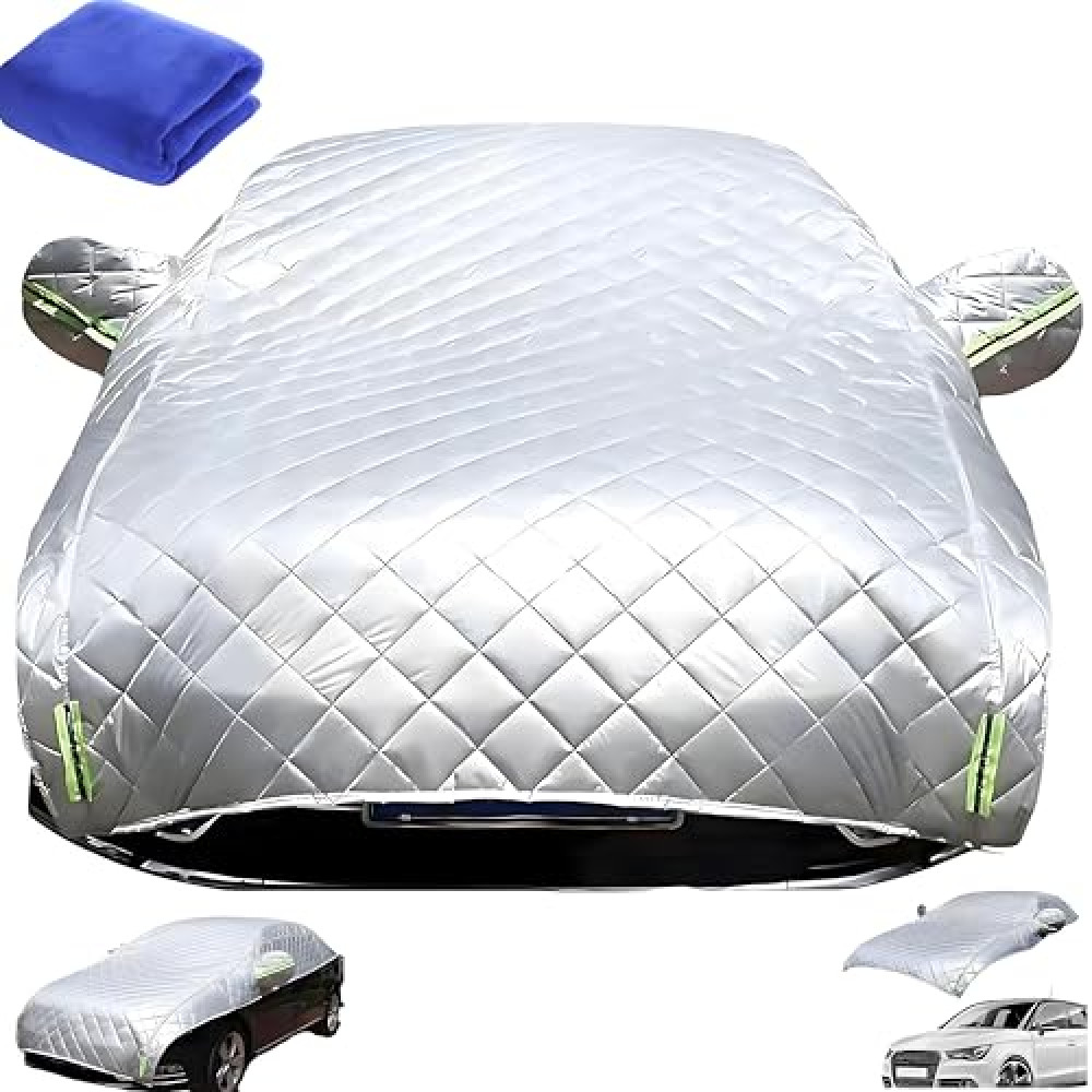 2025 Upgraded Hail Blankets for Car, Padded Car Covers Hail for SUV, Mpv, Hatchback and Sedan, Durable Snowproof Waterproof Windproof Sun UV Protection Hail Blanket with Hook (Sedan)