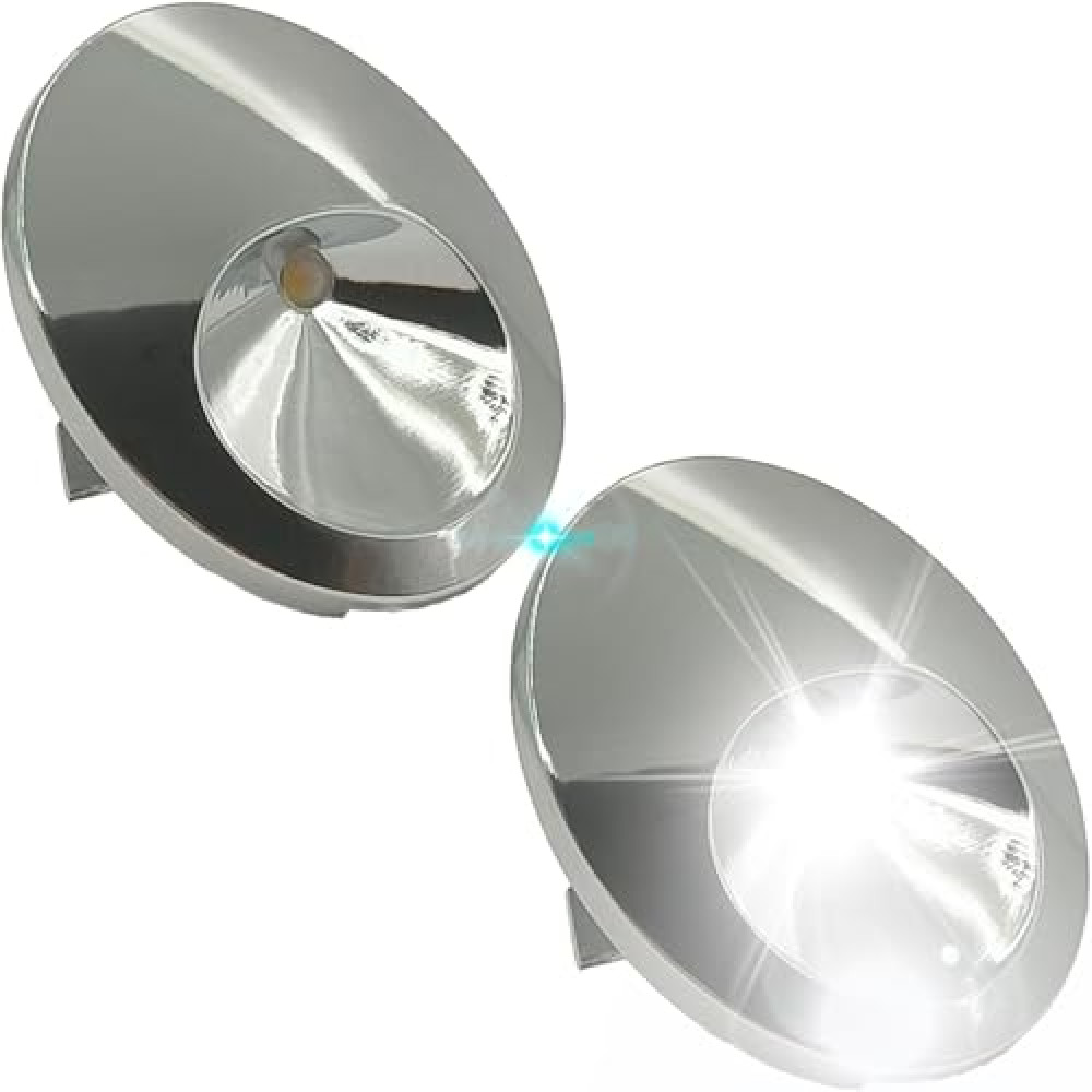 2025 Upgraded WR55X11132 for GE Refrigerator Light Bulb and Cover Assembly, Replacements WR55X26487, WR55X30603, WR55X30602, WR55X26486 for GE Fridge Light Bulb (2pcs)