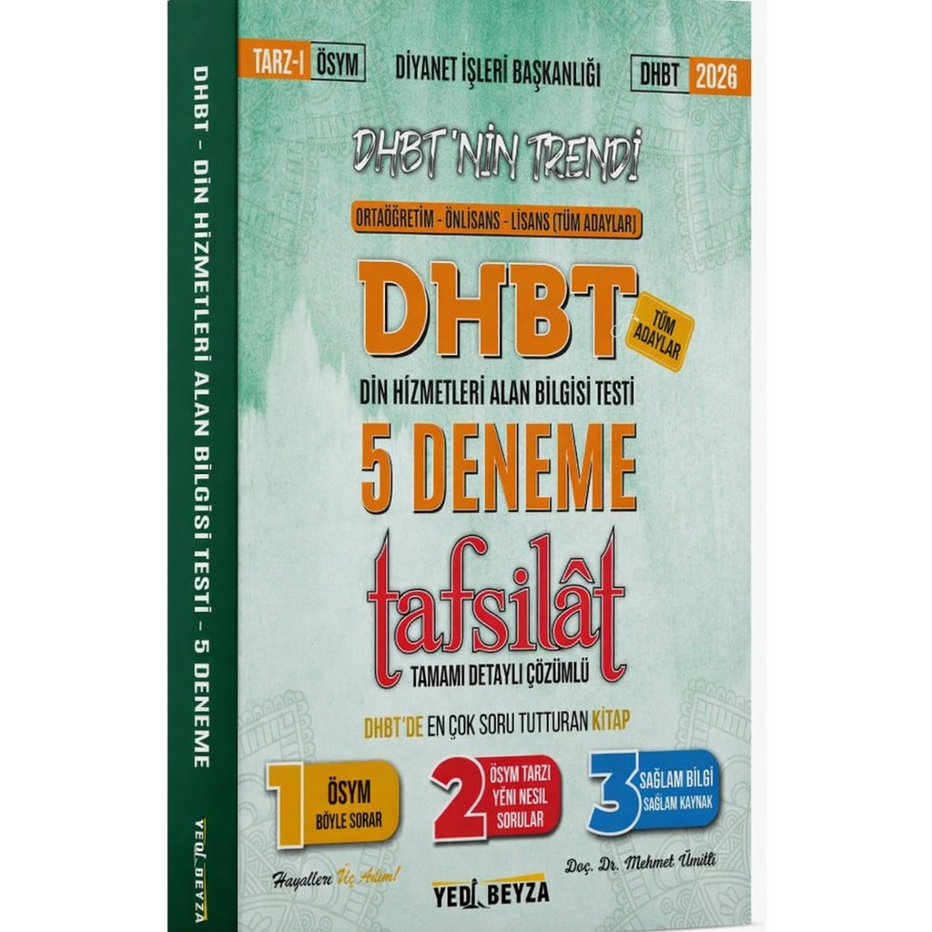 2026 Dhbt Tafsilât 5 Deneme Tamamı Çözümlü Doç. Dr. Mehmet Ümitli Diğer Fiyatı