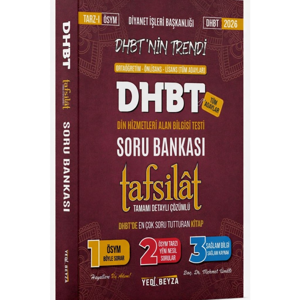 2026 Dhbt Tafsilat Detaylı Soru Bankası Doç. Dr. Mehmet Ümitli Diğer Fiyatı