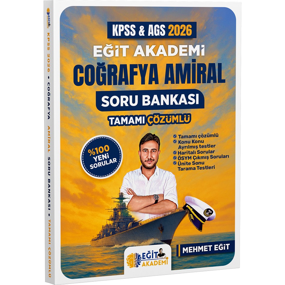 2026 Eğit Akademi Mehmet Eğit Meb Ags Kpss Coğrafya Amiral Soru Bankası Tamamı Çözümlü Diğer Fiyatı