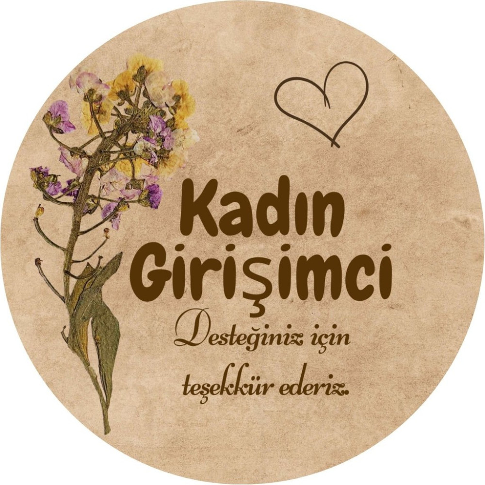 20LI Etiket 'kadın Girişimci Desteğiniz Için Teşekkürler' Yazılı Yapışkanlı Sticker Küçük Boy Okul Etiketi Fiyatı