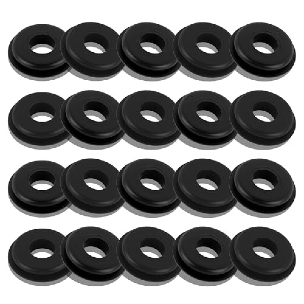 20PCS Glad Hand Seals for Glad Hand Air Hose,Rubber Gladhand Seals of Semi Truck Accessories,Air Lines for Semi Truck Car Accessories Compatible with Tramec Tectran Haldex (20PCS Black)