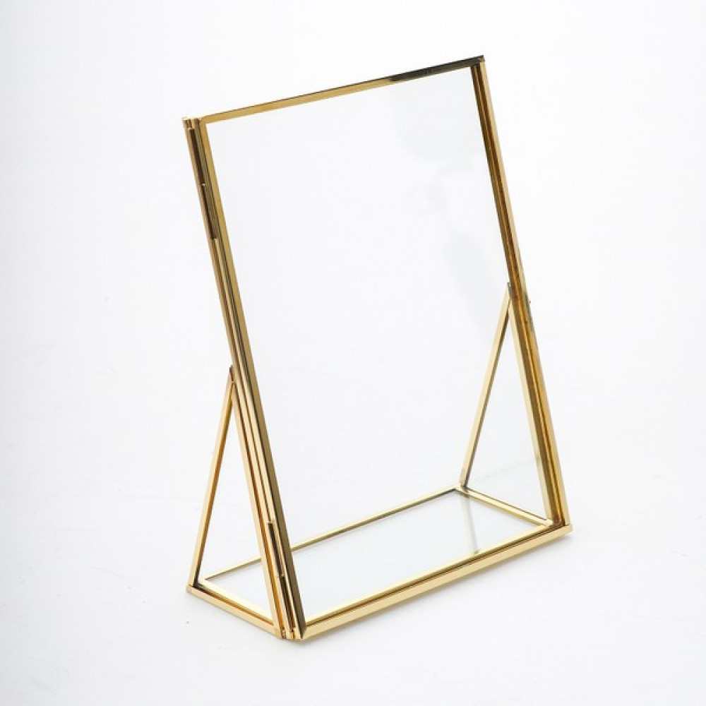 20x15 Masaüstü Fotoğraf Resim Çerçevesi Cam Pirinç Gold Dekoratif El Yapımı Resim & Fotoğraf Çerçevesi Fiyatı