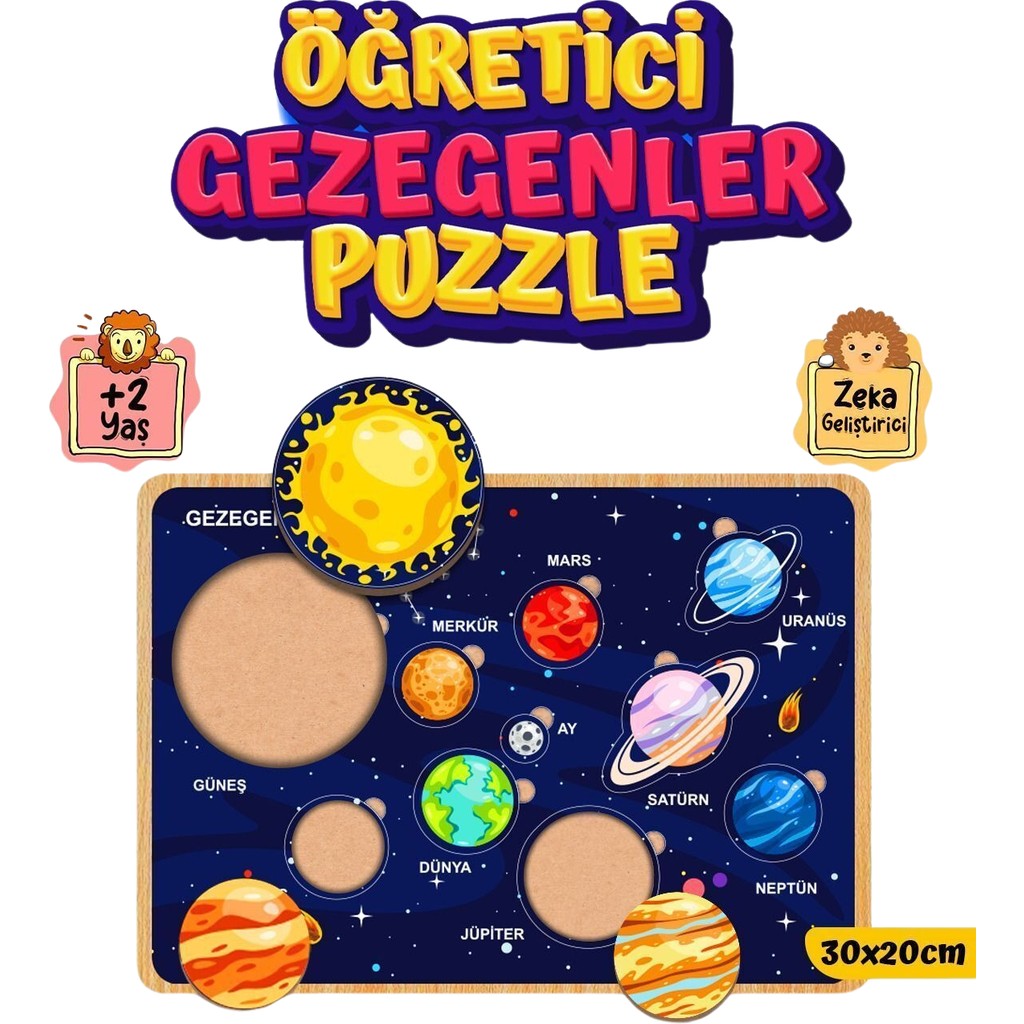 212 Toyzz 212TOYZZ Eğitici Gezegenler Yapboz Puzzle 1 Parça 2-4 Yaş İçin 30x20 cm Boyutunda Anne Bebek Oyuncak Fiyatı