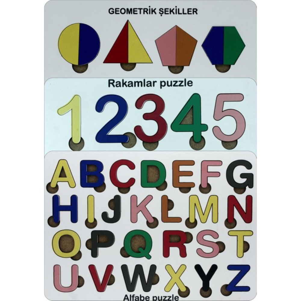 212 Toyzz Ahşap Puzzle 3'ü 1 Arada Alfabe-Geometri-Sayılar Sök-Tak Eğitici Oyuncak Fiyatı