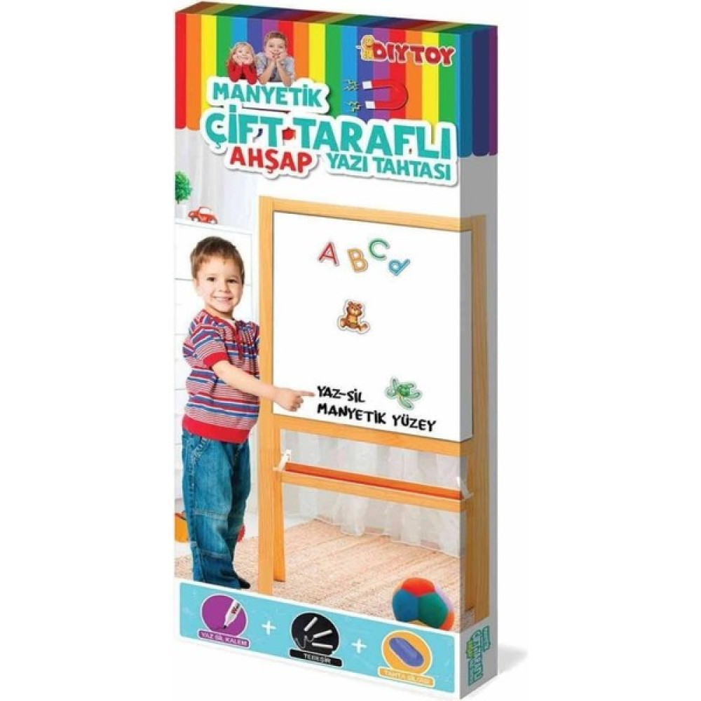 2195 Ayaklı Çift Taraflı Manyetik Ahşap Yazı Tahtası Yazı Tahtası Kalemi Fiyatı