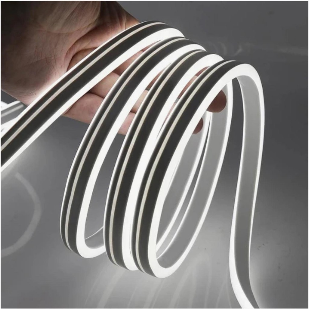 220 Volt Neon LED Tak Çalıştır 6X12MM Esnek Hortum LED Suya Dayanıklı Şerit Aydınlatma - 5 m - Beyaz Diğer Fiyatı