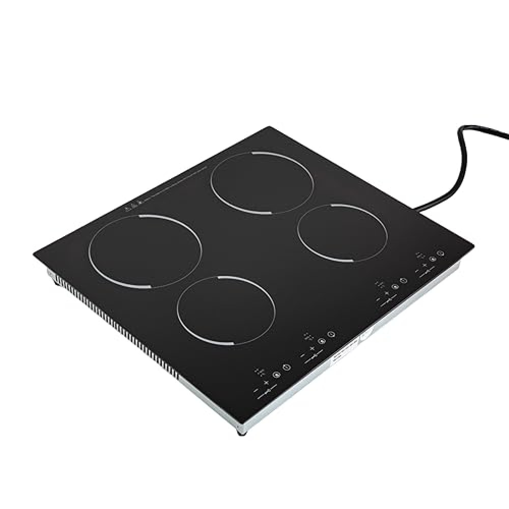 23 Inch Countertop Electric Cooktop 4 Burner,110V Plug in Electric Stovetop