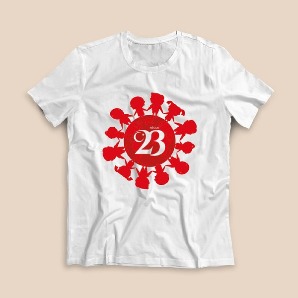 23 Nisan Tişörtü - TS2301 - Beyaz Erkek Çocuk T-shirt Fiyatı