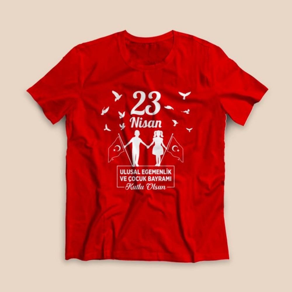 23 Nisan Tişörtü - TS2302 - Kırmızı Erkek Çocuk T-shirt Fiyatı