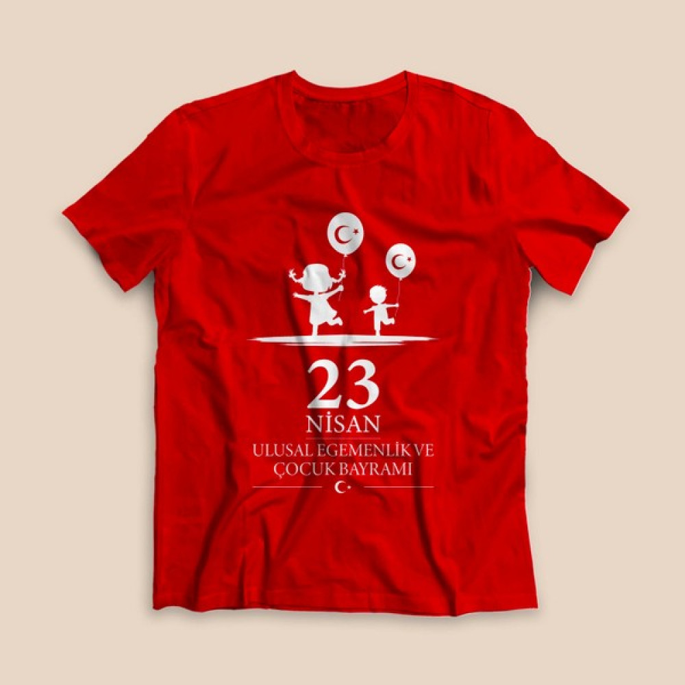 23 Nisan Tişörtü - TS2304 - Kırmızı Erkek Çocuk T-shirt Fiyatı