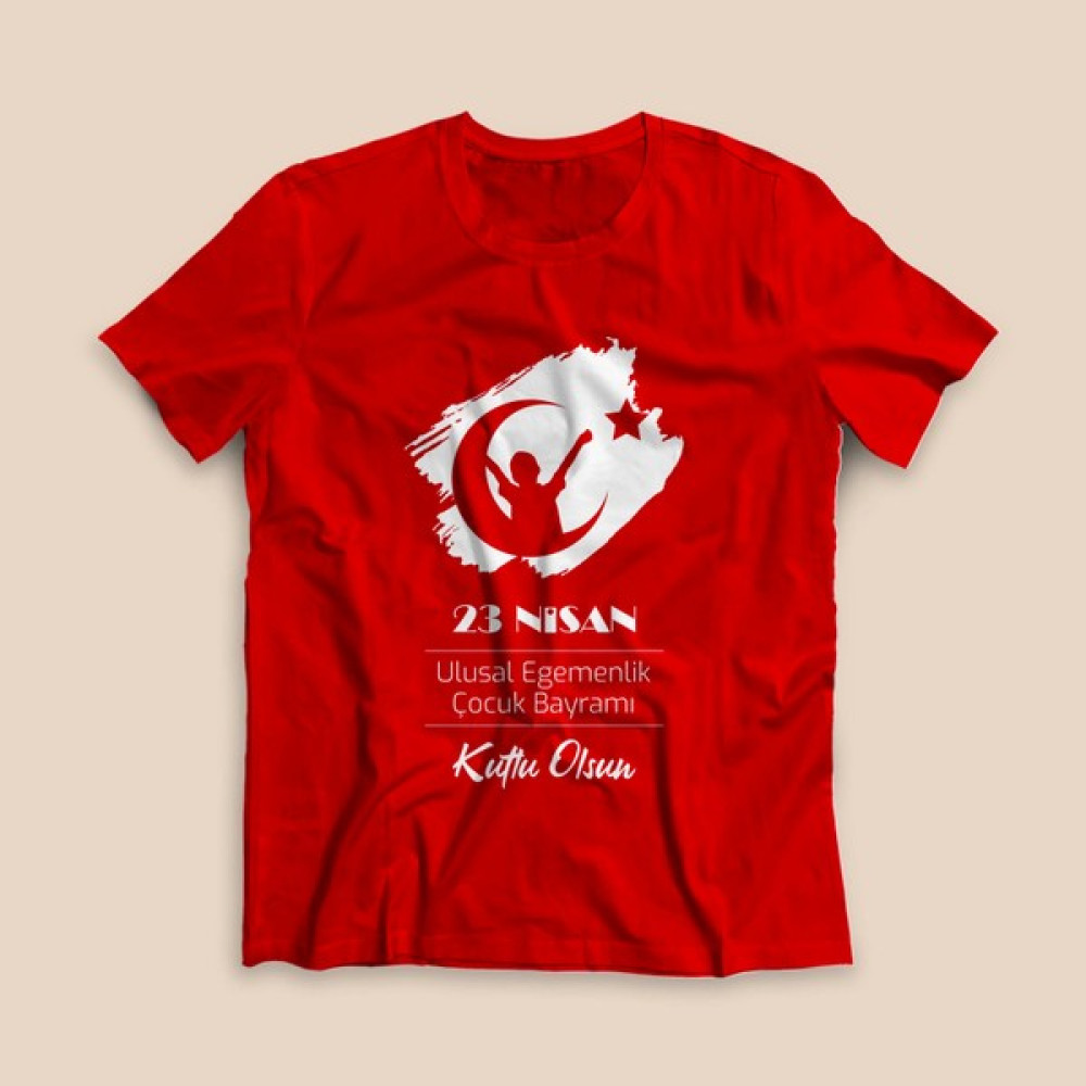 23 Nisan Tişörtü - TS2306 - Kırmızı Erkek Çocuk T-shirt Fiyatı
