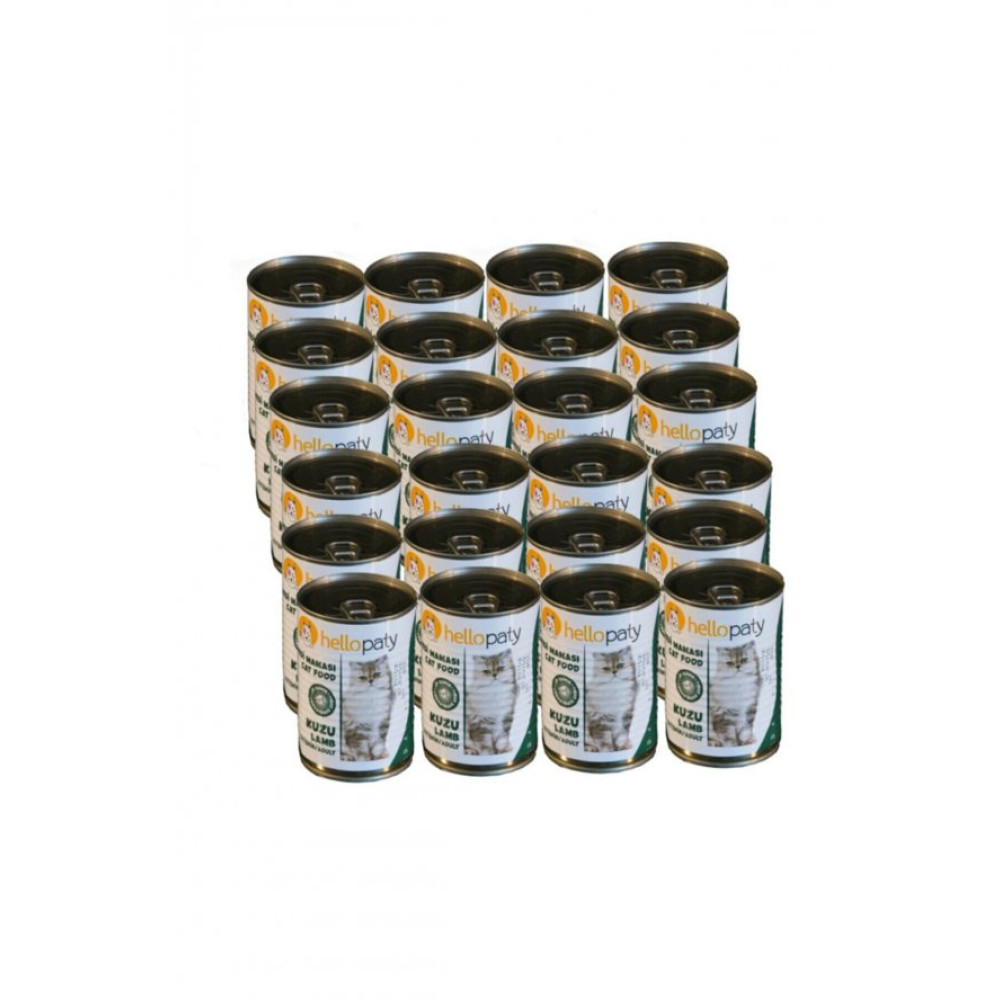 24 Adet 415 Gr Yetiskin Kuzu Etli Mama 24Lu Yas Konserve Kedi Mamasi 24-Adet-Hello-Paty-Kedı-Kuzu Evcil Hayvan Ürünleri Fiyatı